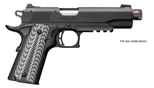 BROWNING 1911-22 A1 BK LBL 22LR 4.3" TB