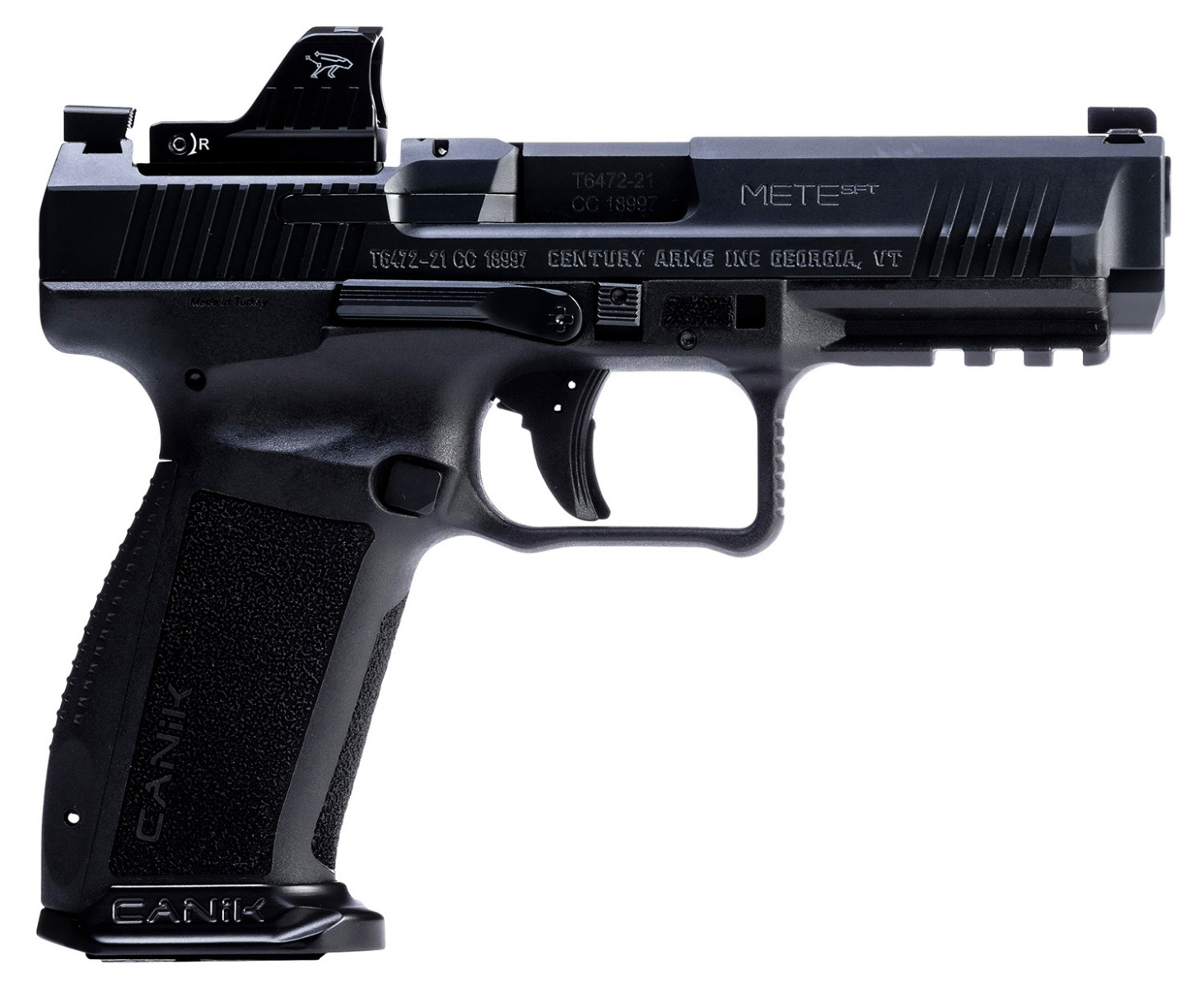 CANIK METE SFT Pistol - Black | 9mm | 4.46" Barrel | 1 - 20rd & 1 - 18rd Mag | Full Accessory Kit | Includes MeCanik MO1 Optic