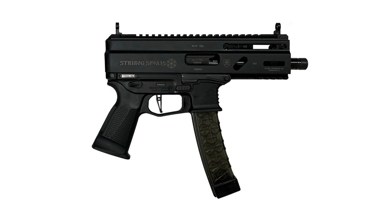 Grand Power Stribog SP9A3S Pistol - Black | 9mm | 5" Threaded Barrel | 30rd