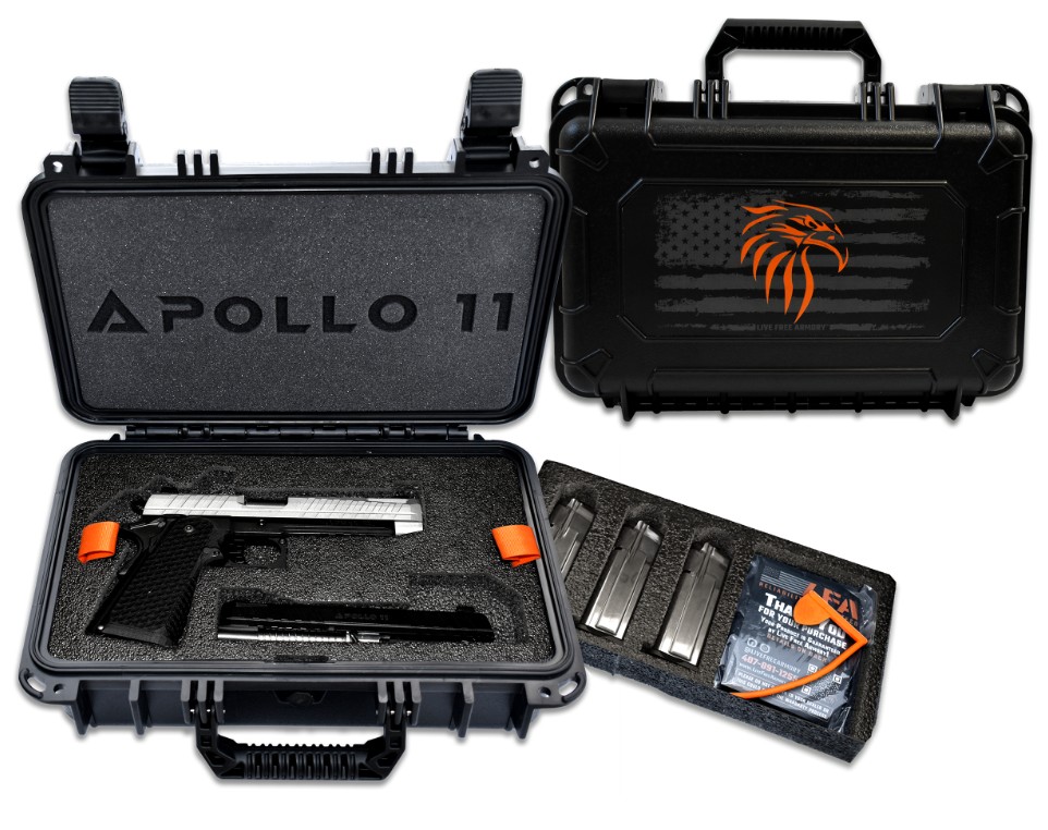 LFA Apollo 11 Combo Kit - 9mm | Grey 5" and Black 4.15" Slides | 1x17rd Mag | Hard Case
