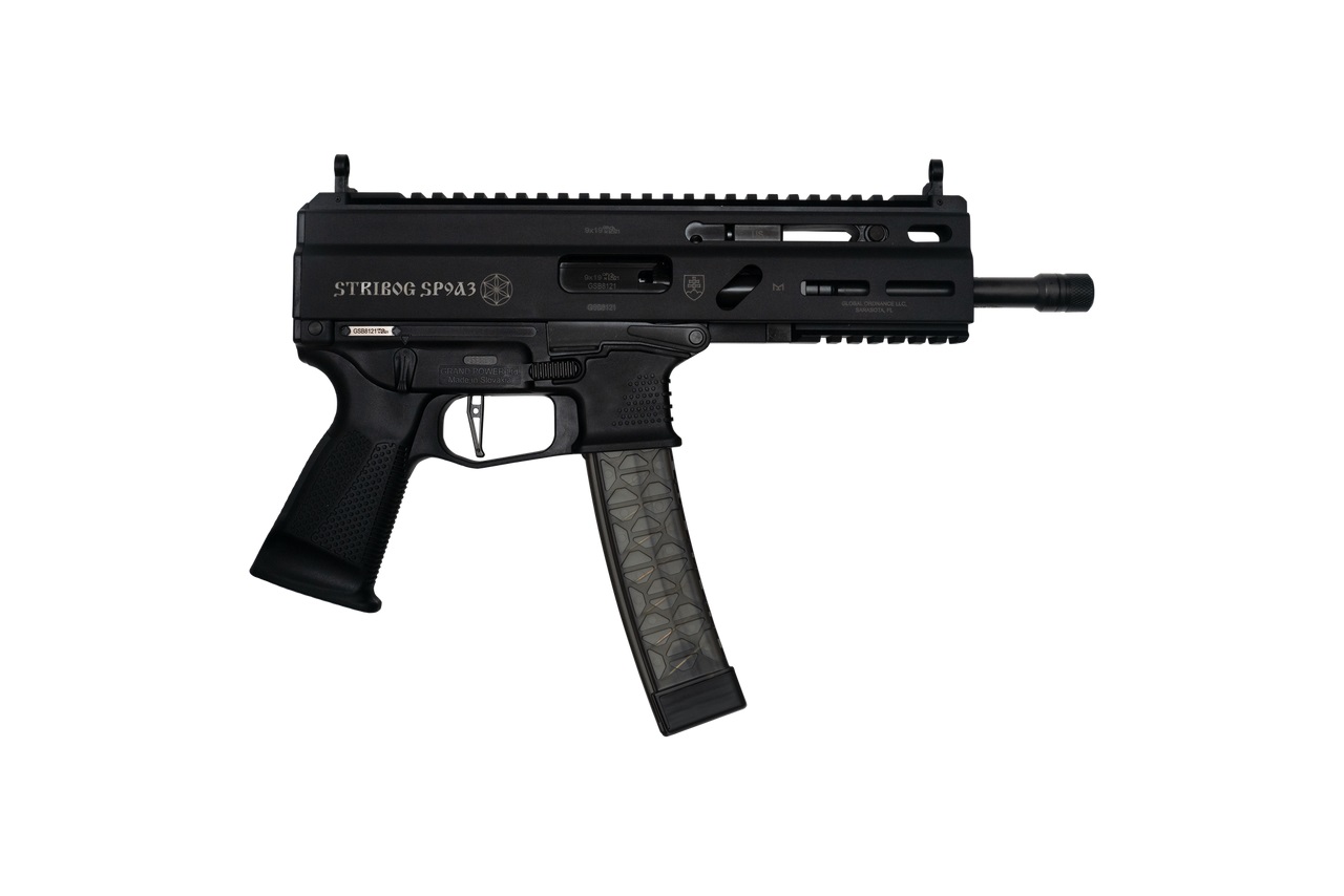 Grand Power Stribog SP9A3 Pistol - Black | 9mm | 8" Threaded Barrel | 30rd