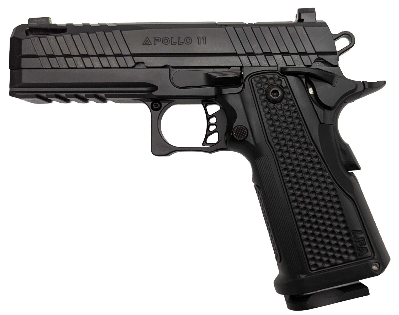 LFA Apollo 11 Compact Pistol - 9mm | Black |Aluminum Grip | 4.1" | 1x17rd Mag