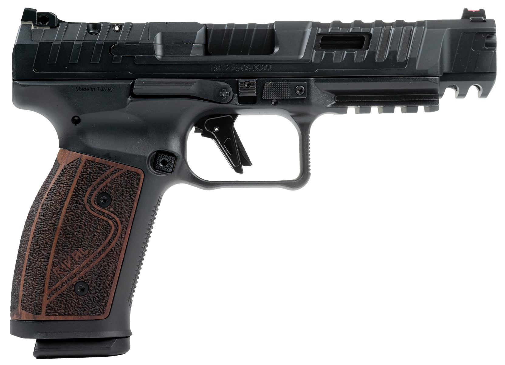 CANIK SFx RIVAL-S Pistol - Black | 9mm | 5" Barrel | 2 - 18rd Mag | Steel Frame | Rosewood Grips